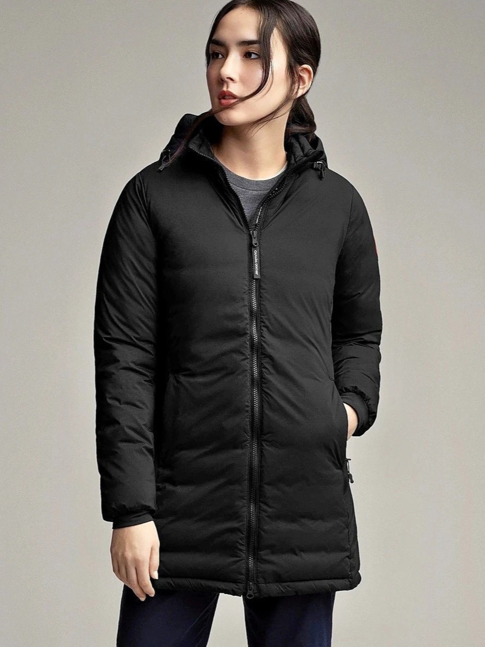 RARE Discontinued Canada Goose Camp Hooded Matte Black Finish Down Jacket